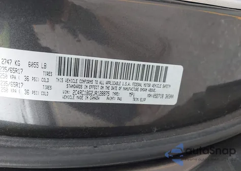 2018 Chrysler Pacifica Touring L из США, поврежденный, VIN 2C4RC1BG2JR128875